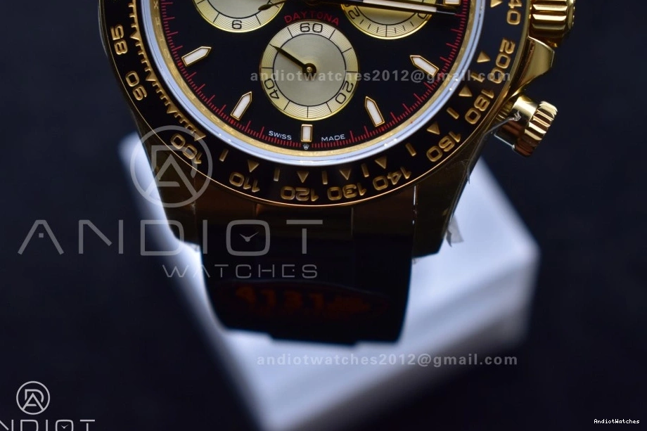 (Weighted) Oysterflex Sophisticated Edition Daytona on QF 126518 YG V6 Black Strap Best 807 Dial SH4131 1:1 1108